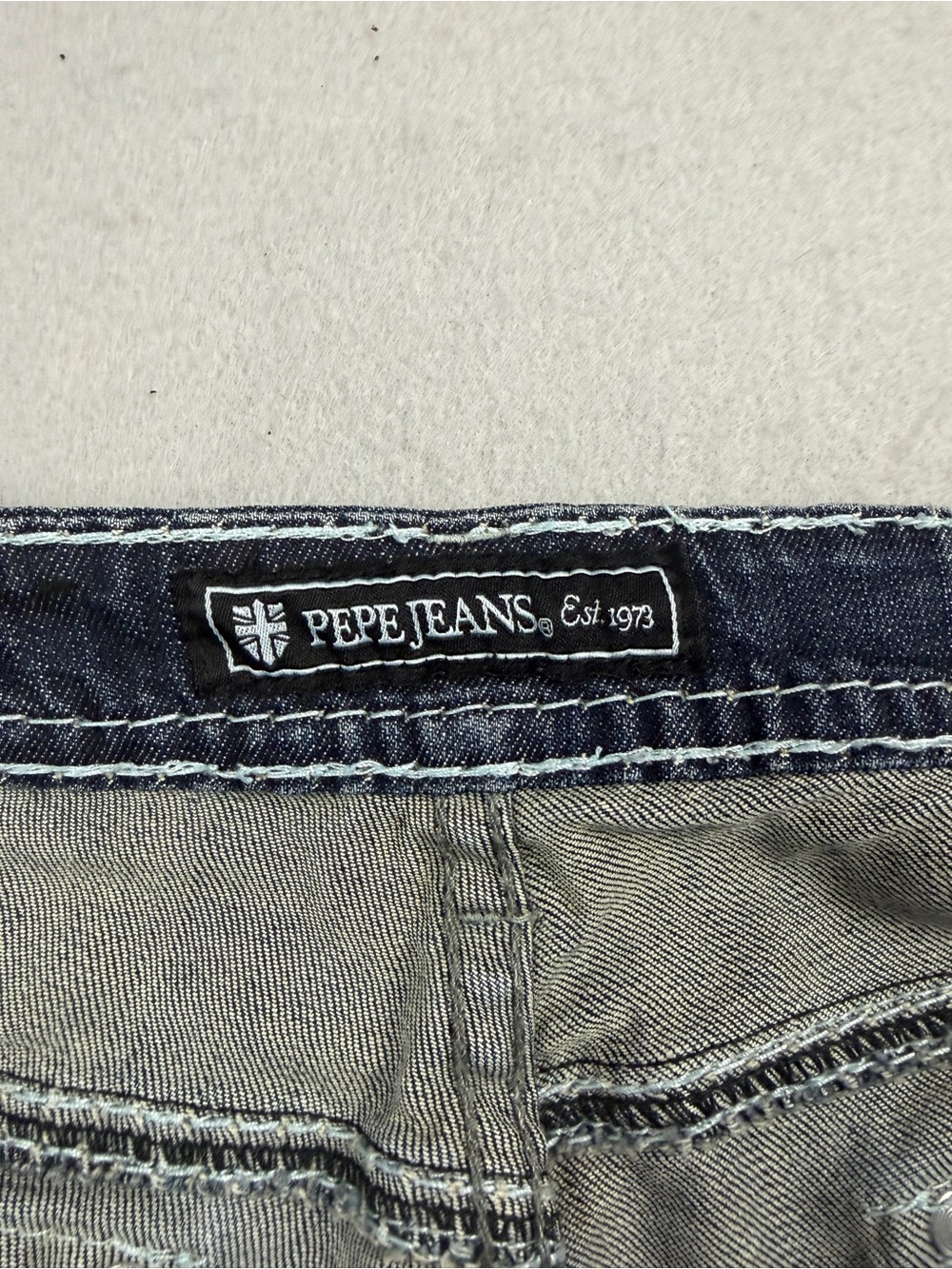 VTG Pepe Jeans London Men Sz 38 Low Rise Bootcut Dark Wash Denim Y2K - Picture 6 of 8